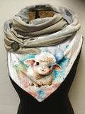 Cute Lamb Casual Print Scarf