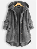 Women's Plush Thick Long-Sleeved Coat Cardigan