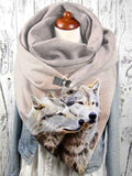 Winter Wolf Art Pattern Scarf Scarves