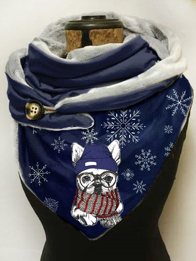 Women's Dog Print Casual Scarves and Shawls