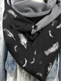 Feather-patterned scarves and shawls