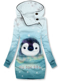 Women's Winter Snowflake Penguin Casual Sweatshirt