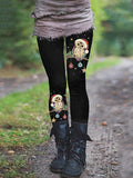 Women's Christmas Owl Print Thermal Leggings