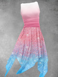 Women's Gradient Artistic Design Maxi Dress