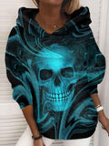 Women's Punk Skull Art Sweatshirt