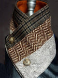 Vintage Check Fleece Thickened Scarf