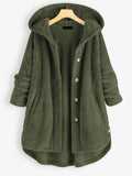 Women's Plush Thick Long-Sleeved Coat Cardigan