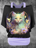 Women's Two-Piece Cat T-Shirt