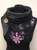 Floral Butterfly Casual Print Scarf