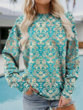 Women's Winter Vintage Print Casual Sweatshirt