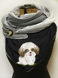 Women's Cute Puppy Pattern Scarves and Shawls