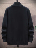 Men's Add Velvet Thickened Casual Sweater Jacket