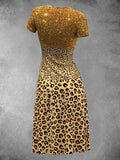 Women's Leopard Panel Dress