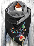 Christmas Deer Printdeer Cozy Warm Scarf