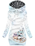 Women's Winter Cute Snowflake Owl Snowflake Casual Sweater