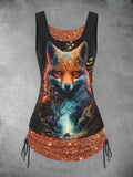 Women's Fox Art Design Tank Top