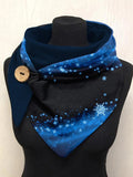 Christmas Glitter Snowflake Art Print Casual Scarf