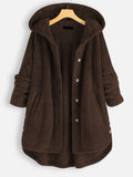 Women's Plush Thick Long-Sleeved Coat Cardigan