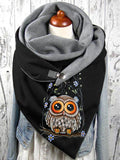 Owl Print Casual Scarf and Shawl