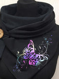 Glowing Butterfly Casual Print Scarf