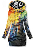 Women's Painting Art Print Sweatjacke