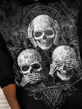 Women's Vintage Punk Skull Sweatshirt