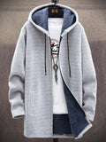 Men's Plush Thick Sweater Loose Knitted Sweater Long-Sleeved Sweater Coat Cardigan