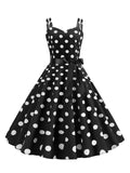 Women's Vintage Fashion Strap Vintage Slim Fit Slim Point Large Swing Dress