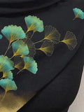 Ginkgo Leaf Gold Leaf Art Print Casual Scarf