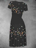 Women's Vintage Butterfly Art Print Art Dress