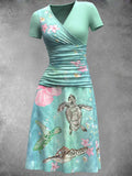 Women's Summer Turtle Vacation Art Design Maxi Dress