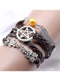 Deathly Hallows Vintage Leather Strap Bracelet Various Owl Wing Bracelets Snitch