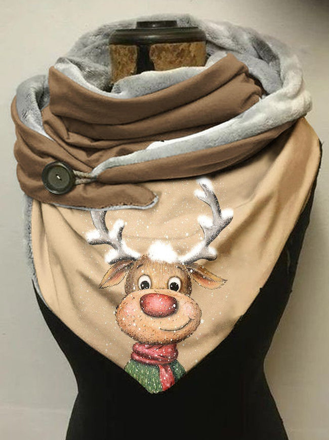 Christmas Reindeer Casual Scarf and Shawl