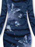 Butterfly Casual Print Sweatshirt