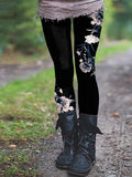 Women's Floral Print Casual Leggings