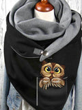 Owl print casual scarf and shawl