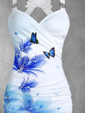 Women's Vintage Butterfly Print Art Tank Top