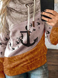 Women's Anchor Print Casual Sweatshirt