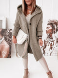 Ladies Hooded Knitted Commuter Loose Cardigan