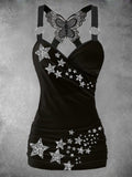 Women's Vintage Star Art Print Art Tank Top