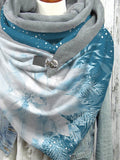 Christmas floral print casual scarves and shawls