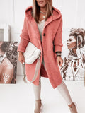 Ladies Hooded Knitted Commuter Loose Cardigan