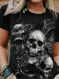 Punk Skull Art Casual T-Shirt