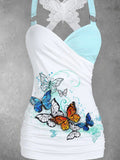 Women's Vintage Butterfly Art Print Art Tank Top