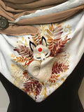 Autumn And Winter Arctic Fox Art Print Plush Shawl Scarf