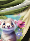 Ferret Flowers Casual Print Scarf