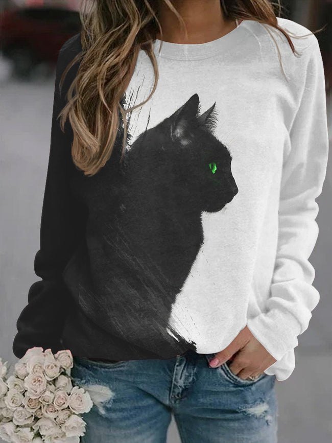 Women's Art Cat Casual Sweatshirt