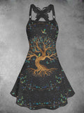 Women's Tree of Life Art Design Casual Mini Dress