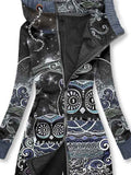 Women's Owl Print Sweatjacke