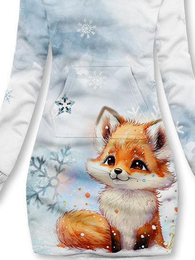 Women's Fox Snowflake Casual Sweatshirt